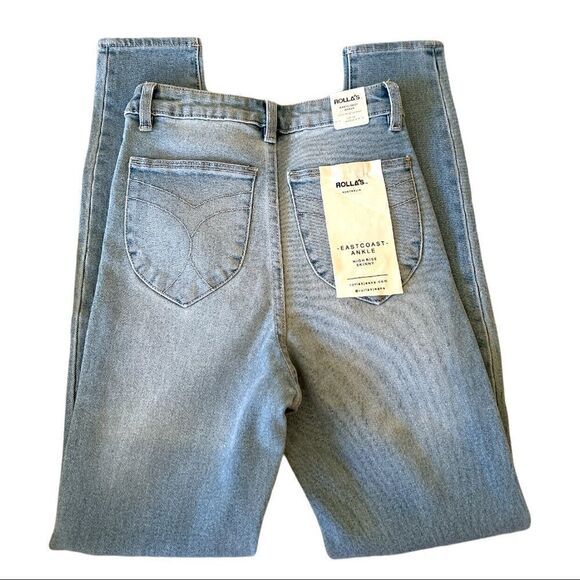 NWT Rolla’s Eastcoast Ankle High Rise Skinny Jeans ~ Stacey Blue - Picture 4 of 7